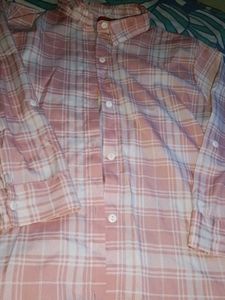 Pink Plaid Button-Up Shirt