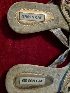 Cute Green Cap Flip Flops
