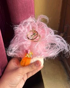 Cute Plush Toy with Pink Hair