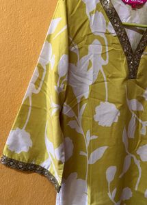 Varyami Yellow Floral Kurta