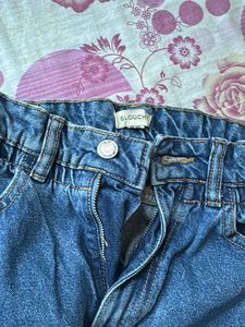 Blue High-Waisted Wide Leg Jeans