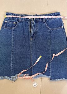 Blue Denim Mini Skirt