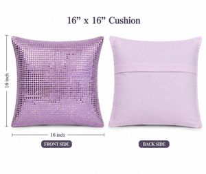 Sparkling Lavender Sequin Throw Pillow