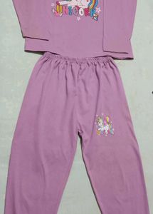 Cute Unicorn Purple T-Shirt Set