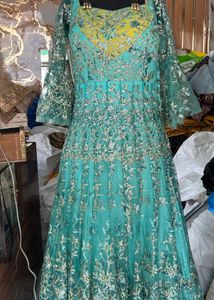 Designer Teal Sequin Embellished Lehenga Choli