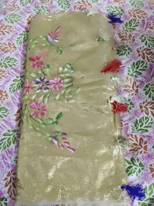 Hand Painted Golden Stole