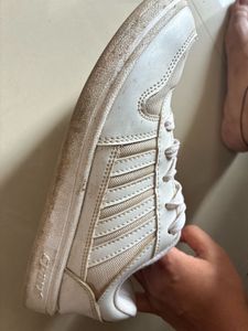 Sparx White Casual Sneakers