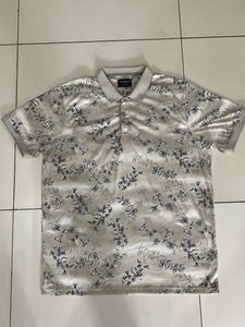 Men's Floral Print Polo Shirt