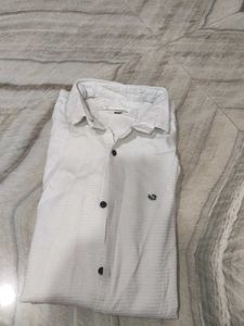 Classic White Striped Button-Down Shirt