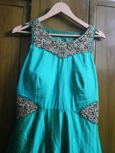 Beautiful Teal Blue Ethnic Gown