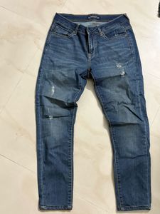 Women's Ripped Blue Jeans