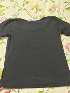 Classic Black Scoop Neck Top