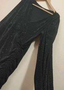 Sparkly Black Long Sleeve Dress For 34 Bust