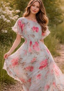 Floral Print Maxi Dress