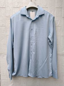 Korean Pintrest Premium Light Blue Button-Up Shirt