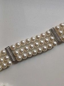 Elegant Pearl Necklace &amp; Bracelet Set