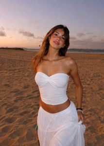 Pleated Twist Bandeau Top