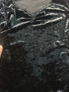 Black Velvet Short Sleeve Top