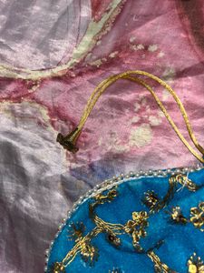 blue potli handbag