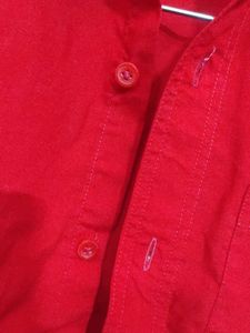 kids boys Red Button-Down Shirt