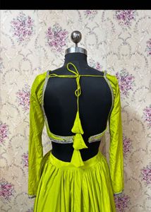 Vibrant Lime Green Lehenga Choli Set