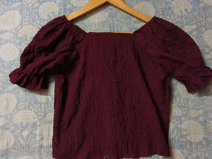 Jamuni Textured Puff Sleeve Top