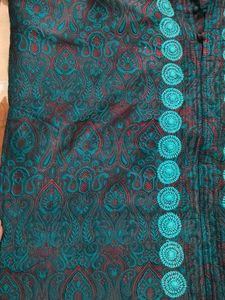 Men's Teal Embroidered Kurta