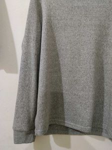 Grey Long Sleeve Sweater Top