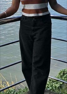 Chic Black Wide Leg Jeans