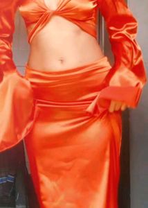 New Orange Maxi Dress for women