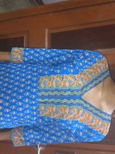 Embroidered Blue Tunic