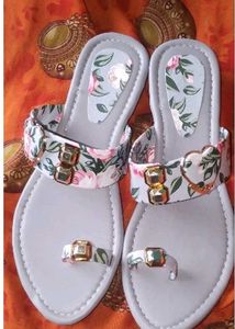 Floral Toe Ring Sandals