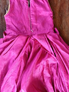 Pink Embellished stone&amp;beads  studded Party Dress