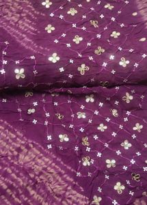 gota patti and sequence work Purple Bandhan