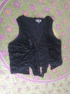 Black Velvet Corset Vest