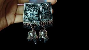 Ethnic Afghan Women Oxidised Earings