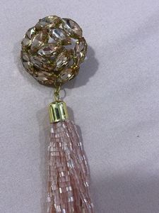 Elegant Beaded Tassel Earrings