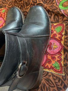 Stylish Black Leather Ankle Boots