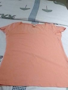 H &amp; M Peach Short Sleeve Tee