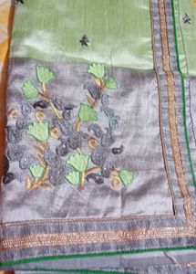 silk embroidery work sare