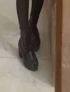 Chunky Platform Lace-Up Boots