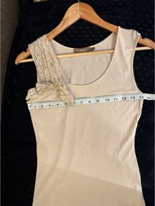 Elegant Cream Top with Lace Detail