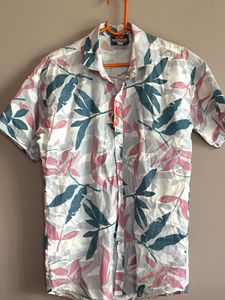 Men's Floral Print Short Sleeve Shirt