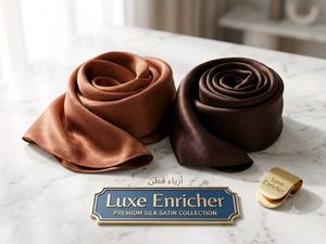 Premium Silk Satin Scarf Set