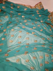 Jungle Green Fancy Saree