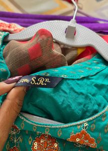 Teal Embroidered Kurta