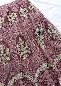Mauve Embroidered Lehenga