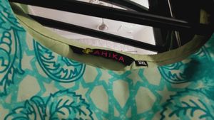 Aqua Print Tunic Top