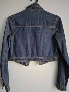 Denim Cropped Jacket XS