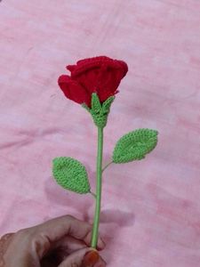 Handmade Crochet Rose and Heart
